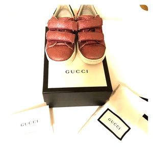 Authentic Gucci toddler girl sneakers.